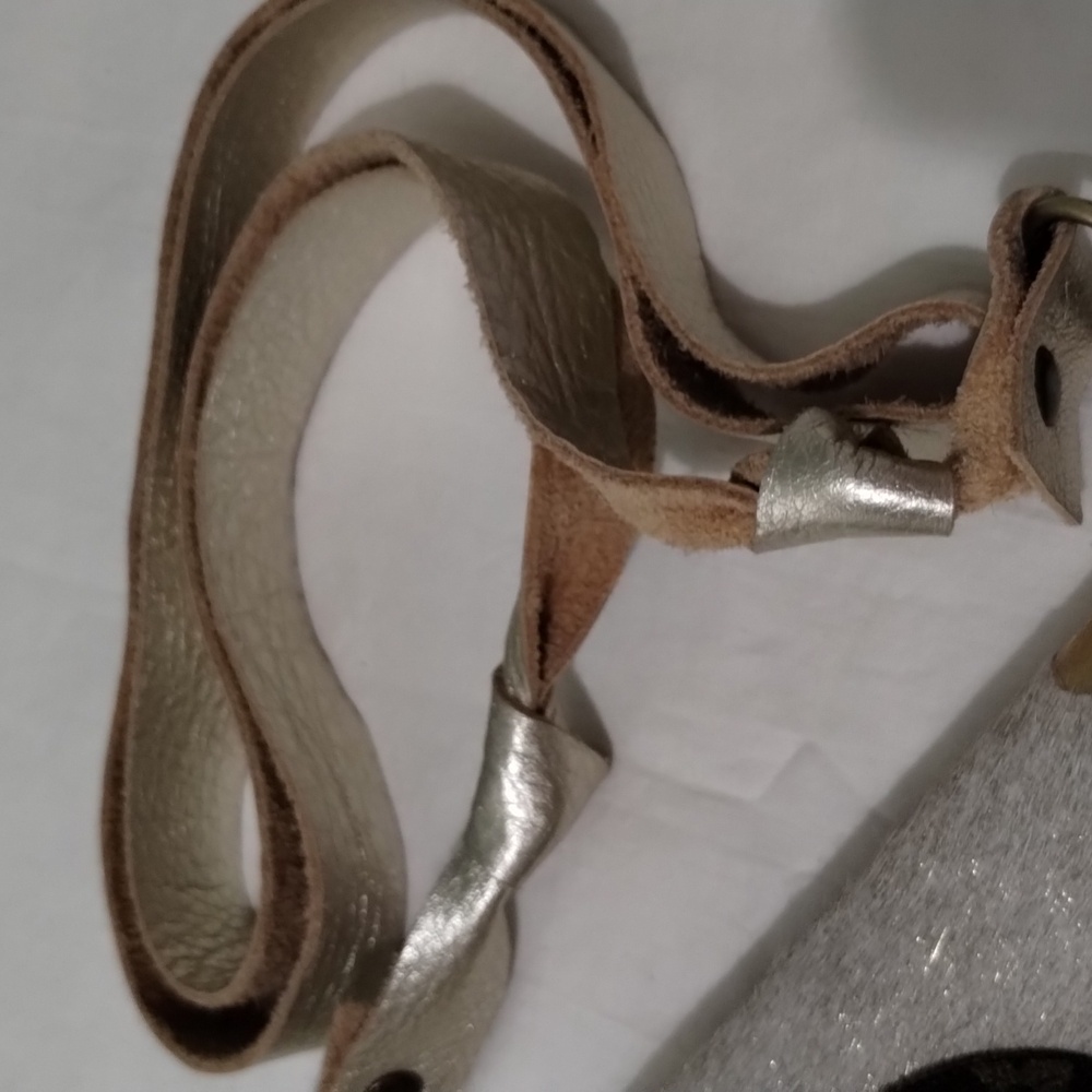 Keep it Gypsy metallic cowhide purse with Louis Vuitton detail on front - Picture 11 of 15